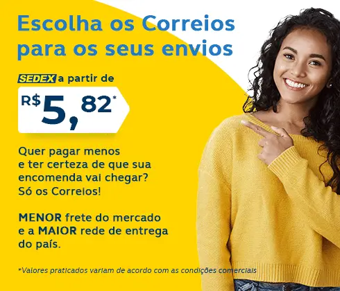 Escolha os Correios para os seus envios!